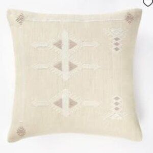 Two West Elm Moroccan Woven Pillow Covers in Ivory